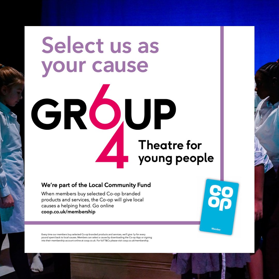 Group64's tweet photo. The Co-op are helping us fundraise to help us support the mental health of young people!
To select us your cause (it's free!) visit: https://t.co/nbAW7OlzFe
Thank you so much @coopuk!
#ItsWhatWeDo #Group64Members #Fundraising #YouthTheatre #MentalHealth https://t.co/5tyDgAiEMk