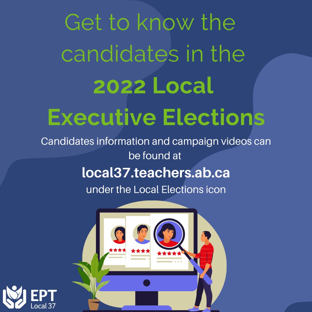 EdPubTeachers's tweet photo. Local Elections are coming up from May 27 - 31! 

Get to know the people who want to represent you! Sign in to the local site for access to candidates posters and videos.  #eptl37 https://t.co/DXH5Y6FK5y