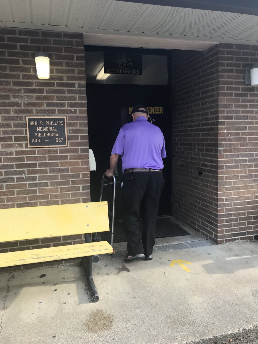 tisdial's tweet photo. He just had to make an appearance at Tuscola High School this morning. Still raising money for high school athletes of Haywood County, 40 years and counting. https://t.co/LkxqA9pJXV