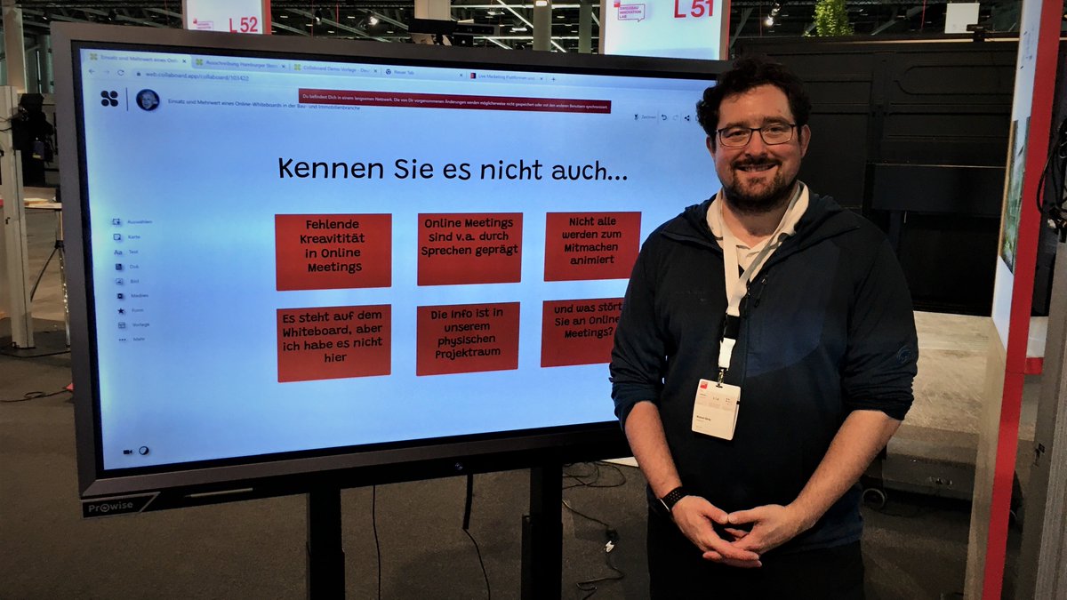 An der Swissbau durften wir den vielseitigen Einsatz eines Online Whiteboard auf dem Prowise Touchscreen präsentieren.

Unsere Gesamtlösung "Digital Workspace" kann für Workshops, Projektarbeit &amp; vieles mehr genutzt werden.

Jetzt mehr erfahren: 
👉mailchi.mp/prowise.ch/dig…