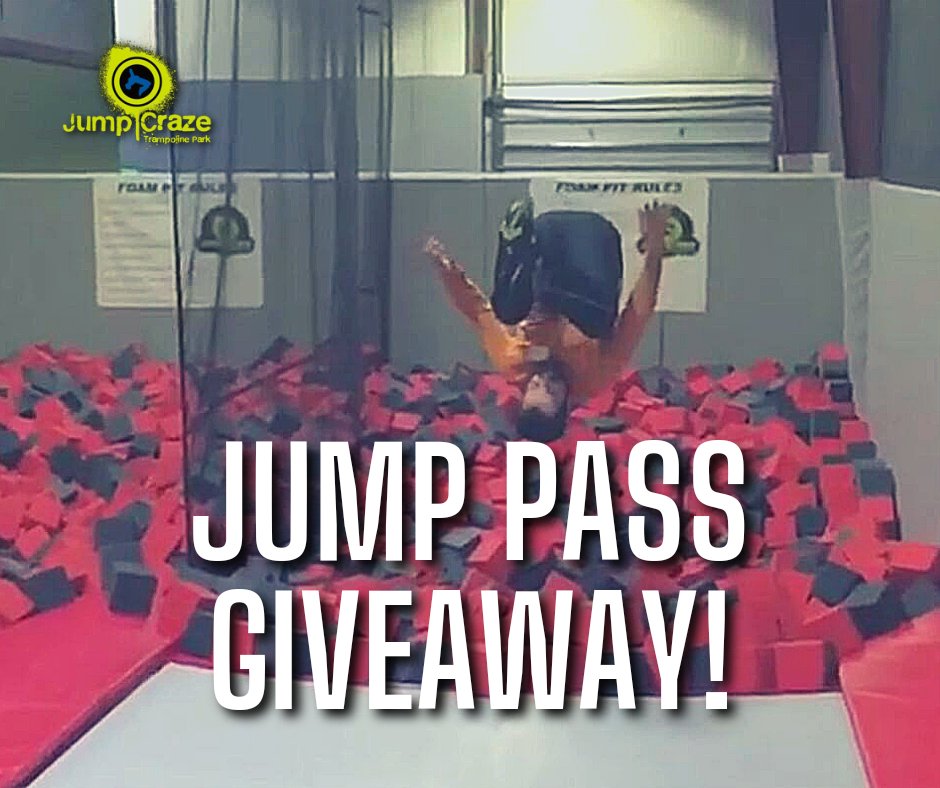 Jump_CrazeWY's tweet photo. A chance at free jump passes to start out your week!

Two, one-hour jump passes are going to be awarded to one lucky person and it could be you! Jump over to our Facebook page for the details and to enter!

#giveaway #giveawaycontest #jumpcraze #trampolinepark https://t.co/rtAXS5wt5j