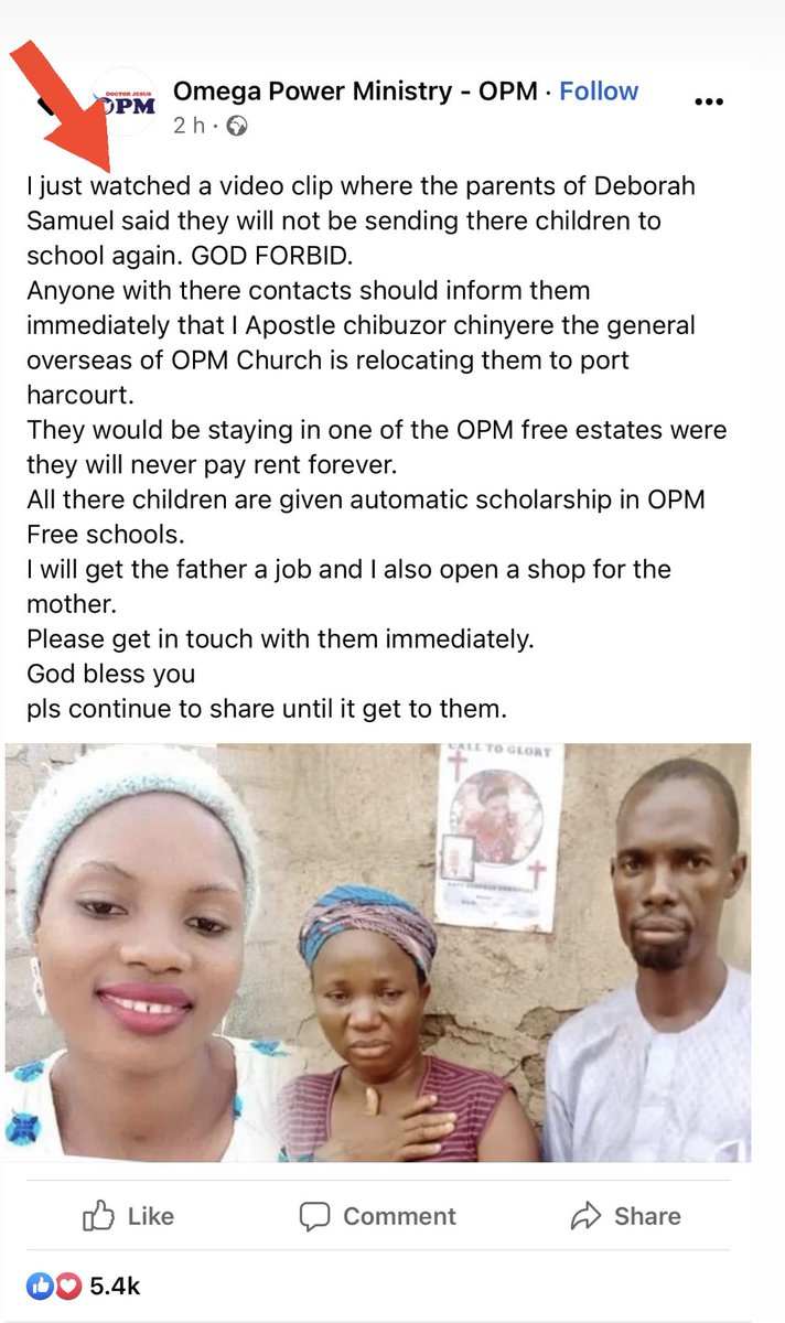 “Pure and undefiled religion before God and the Father is this: to visit orphans and widows in their trouble, and to keep oneself unspotted from the world.”-James 1:27. 

May God bless Apostle Chibuzor Chinyere. In Christ’s Name. 

#JusticeForDeborah #RenosNuggets