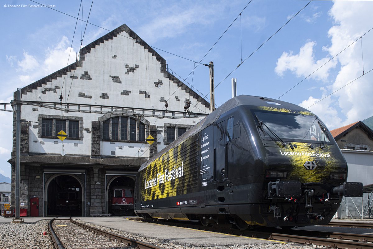 FilmFestLocarno's tweet photo. Buckle up, you're in for an exciting ride! Starting tomorrow the Swiss rail network will be livened up by a leopard-printed locomotive to celebrate the 75 years of the Festival. The #Pardomotive will bring the Festival magic all over Switzerland for a year, tag us if you spot it! https://t.co/OROMe3QWdh