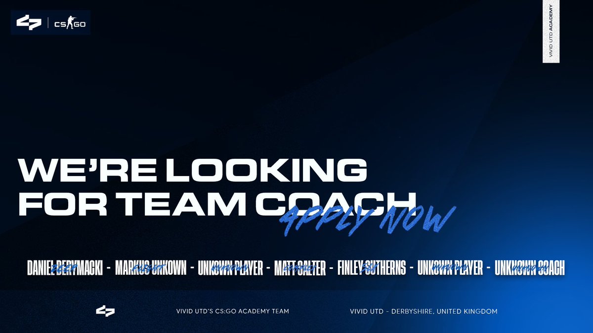 VIVIDUTD's tweet photo. We're looking for a team coach for our team, @VIVIDUTDac 👋

If you think you're the right person for the position, apply here 👇

📩 https://t.co/2Zx1wfywNq 

#StayVIVID https://t.co/jdVnRPgX0v