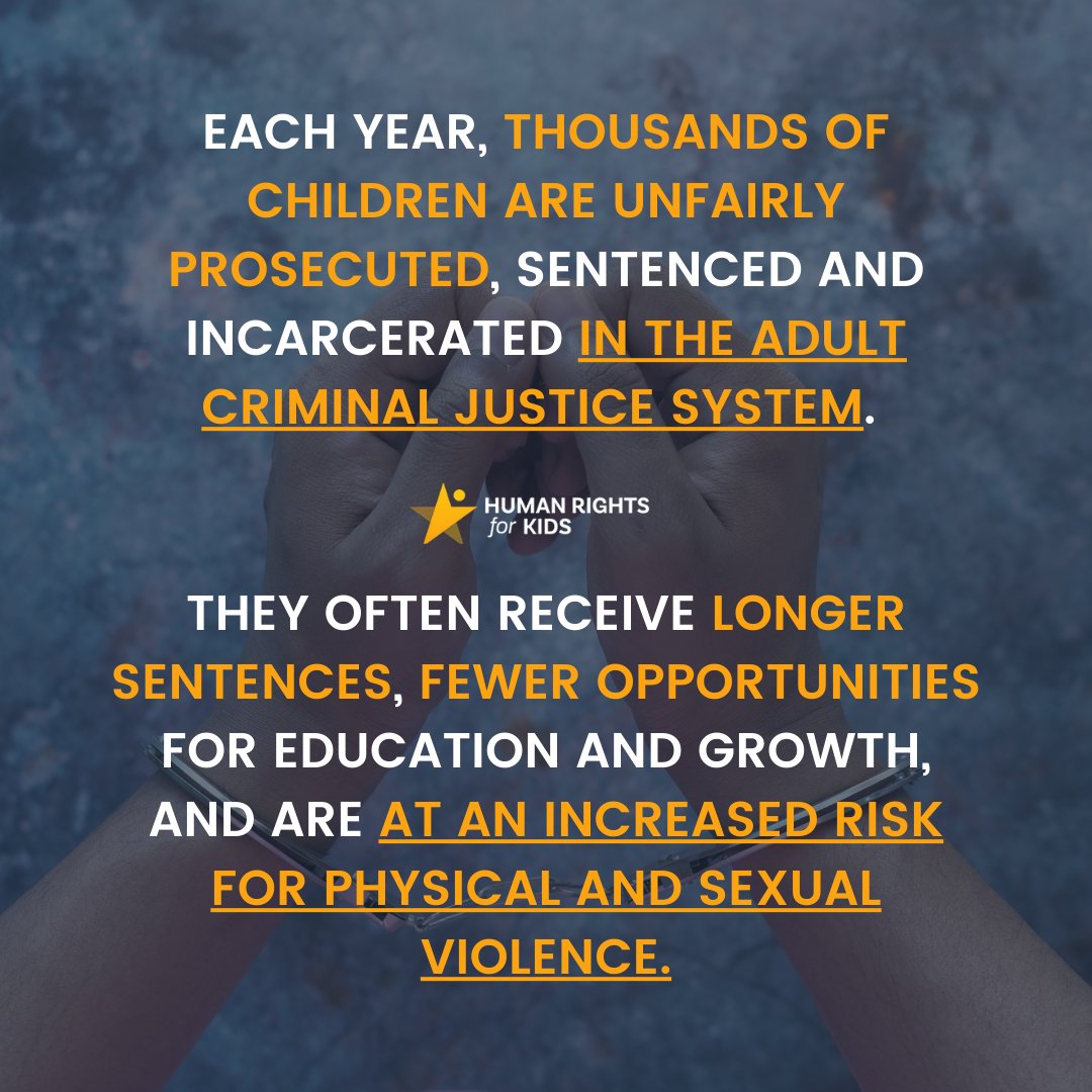 HRFK_ORG's tweet photo. HRFK works to ensure that every child who comes into conflict with the law is treated in a trauma-informed and age-appropriate manner to promote their growth and re-entry into society so that they may reach their full potential and lead long, healthy, and productive lives.
#HRFK https://t.co/s6ko19uxTL