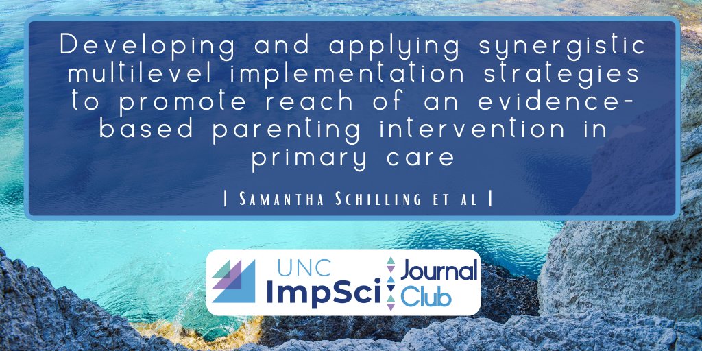 uncimpsci's tweet photo. This #ImpSciJournalClub is a demonstration project that may help advance the implementation of evidence-based interventions &amp; referrals in a local context. @Byron_Powell @ImplementCollab 
#ImpSci #parentingintervention #ImpStrategies #EBI

Read more here: https://t.co/KGwiPzE6Mm https://t.co/yN5MCkMfk1