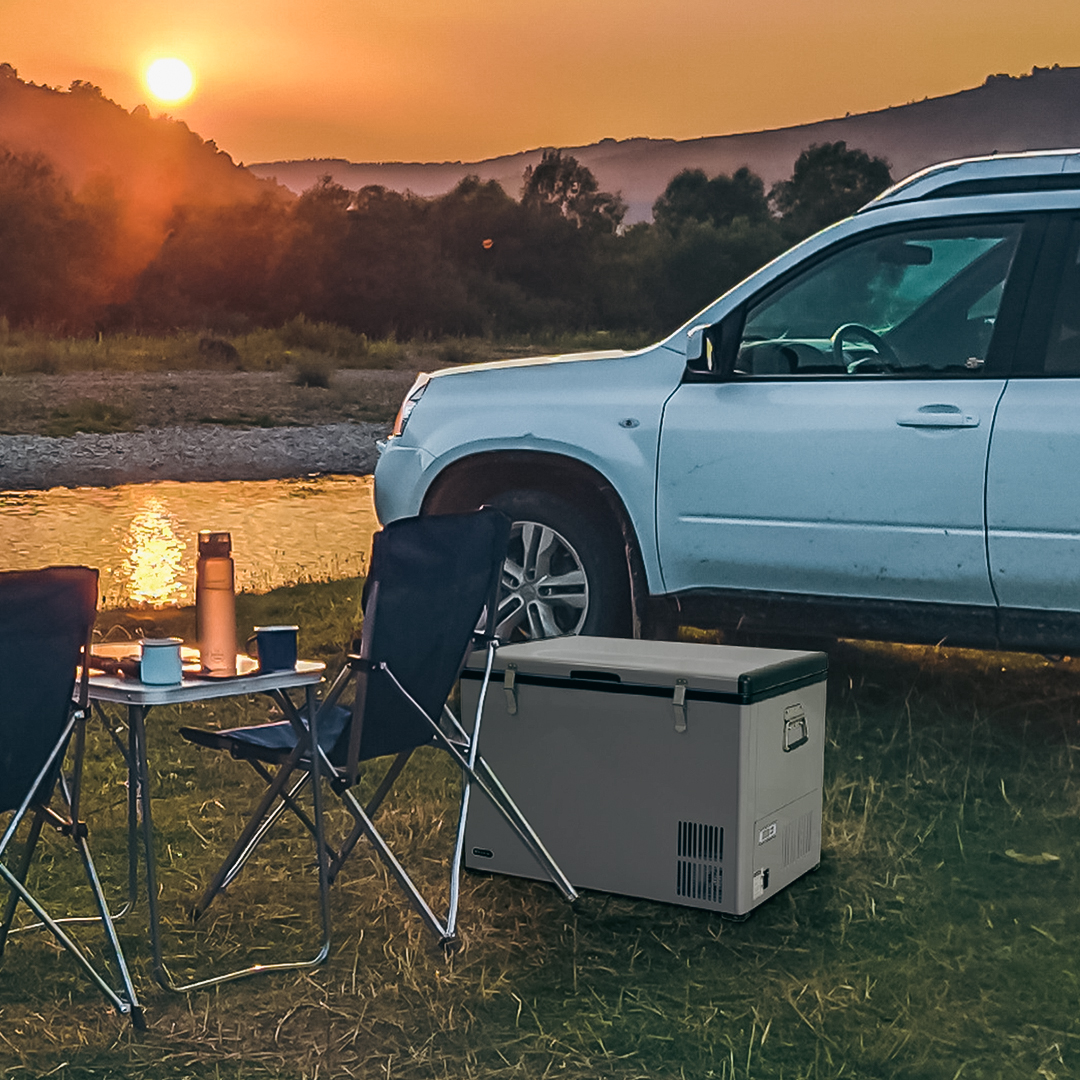All of our Whynter portable freezers are all 2 in 1 appliances, with the ability to operate as a fridge or true freezer. Power them up anywhere, anytime, using either the AC or 12v DC power cord. The Whynter FM65-G is truly portable so you can take your fridge/freezer anywhere!