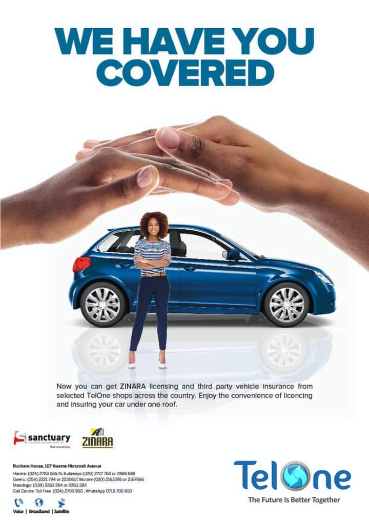 TelOneZW's tweet photo. Car accident damages can drain your budget. Get Sanctuary vehicle insurance and ZINARA licensing from selected #TelOne shops to take care of that.
#TheFutureIsBetterTogether
#TelematicsInsurance
#sanctuaryinsurance https://t.co/UanNoVSnGj