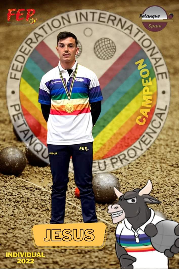Jesús Escacho Campeón del Mundo 2022 de  PETANCA DEPORTIVA.