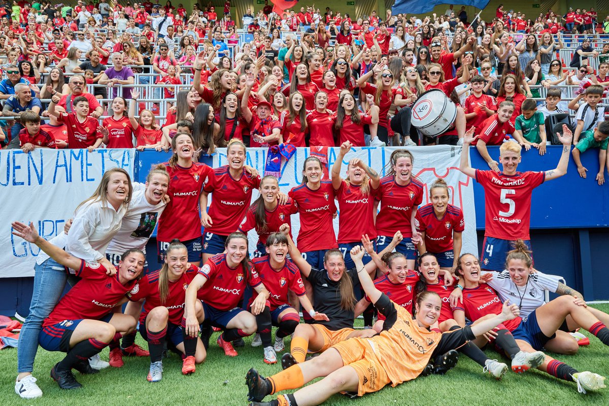 Matemáticamente ascendidas a 1° RFEF, pero queremos más!
Ya "sólo" quedan dos pasos para hacer historia.
Tod@s junt@s por una misma pasión 
<a href="/CAOsasuna/">CAOsasuna</a> 🔴🔵