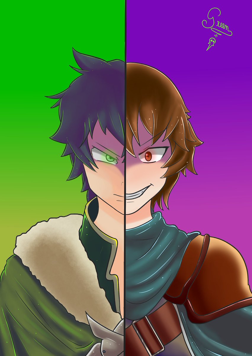 GreenmasckF's tweet photo. ''los venganzas'' XD ver como se vengan es simplemente genial, iba a poner a kazuma, pero seria el equivalente a 2 pittbulls, y un gatito, XD #fanart #tatenoyuusha #naofumi #keyarga #kaifukujutsushi https://t.co/SIU1dxYpTN