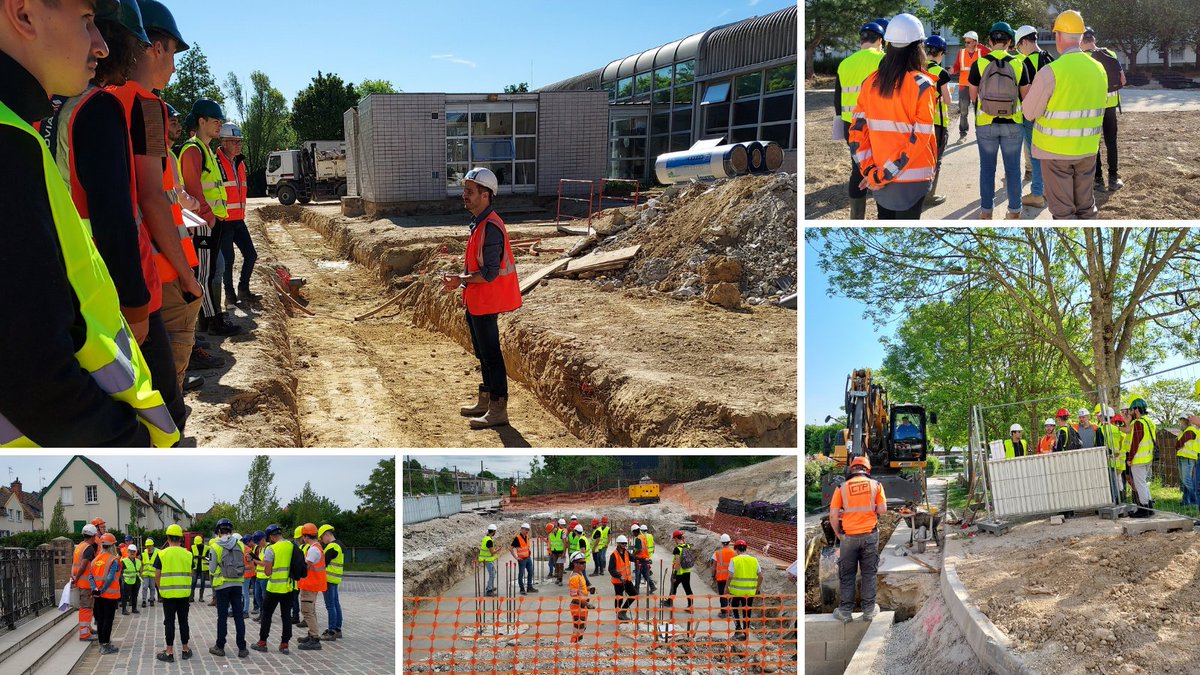 🦺1 semaine de visites de chantiers avec le #BUTGC de <a href="/RccIut/">IUT de Reims-Châlons-Charleville</a>. Rien de mieux que d'être sur le terrain et d'échanger avec des pros pour en savoir plus sur le secteur ! Merci à CTP, à <a href="/GrandReims/">Grand Reims</a> et aux agences <a href="/eiffage/">Eiffage</a>, <a href="/GroupeColas/">Groupe Colas</a> et @Eurovia_Group de Reims pour leur accueil.