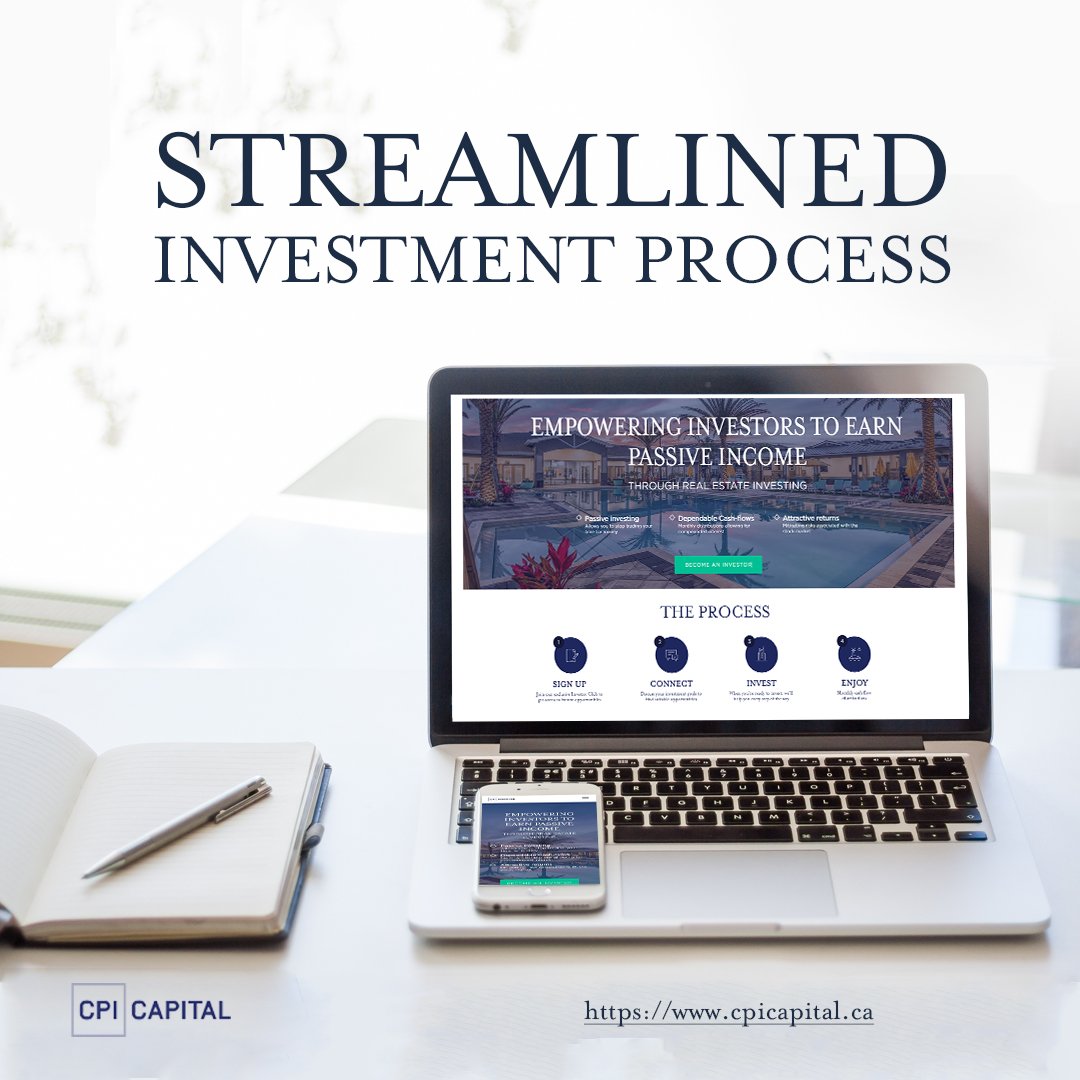 You can enjoy the benefits of passive real estate investing without being concerned about going through a tedious process. 

Here at CPI Capital, we're committed to a smooth and streamlined investment process so that you can focus on what matters most. 

📞 604-828-8302
