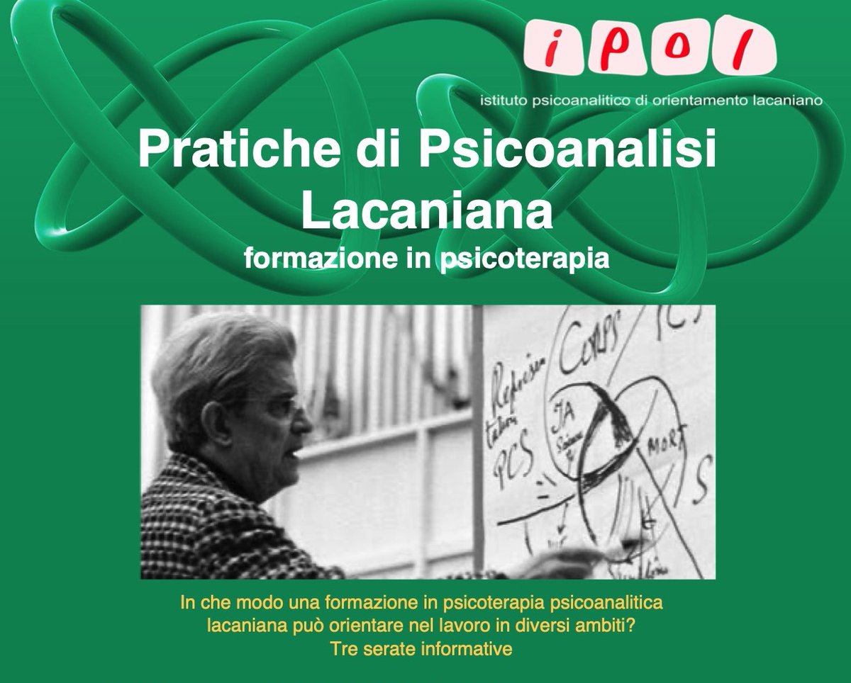IstitutoIPOL's tweet photo. "Il medico nel prescrivere prescrive se stesso" J. Lacan
Questa sera lunedì 16 maggio alle ore 19.00 📣
via Guastalla 13 bis - Torino
IL MEDICO E LA MEDICINA 🩺
"Pratiche di Psicoanalisi Lacaniana" 
Incontri rivolti a giovani psicologi e medici https://t.co/IH2DiND7UG