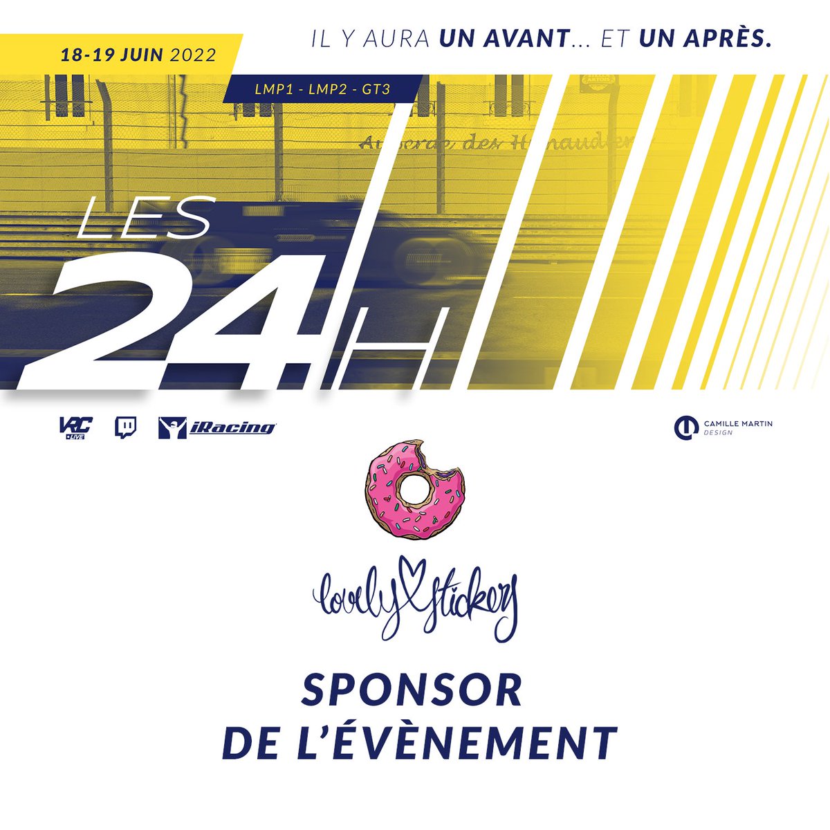 RaceStartTV's tweet photo. Nous sommes heureux et fiers de vous annoncer le premier sponsor, @lovelystickers qui est déjà un partenaire important pour les 24h du 18 et 19 Juin !
https://t.co/2frdQ4Y7vQ
Il est encore temps de s'inscrire!
https://t.co/0I2GbqSfHb
#iRacing #DeltaVRacing #LovelyStickers #Les24h https://t.co/4JuGbaZOPa