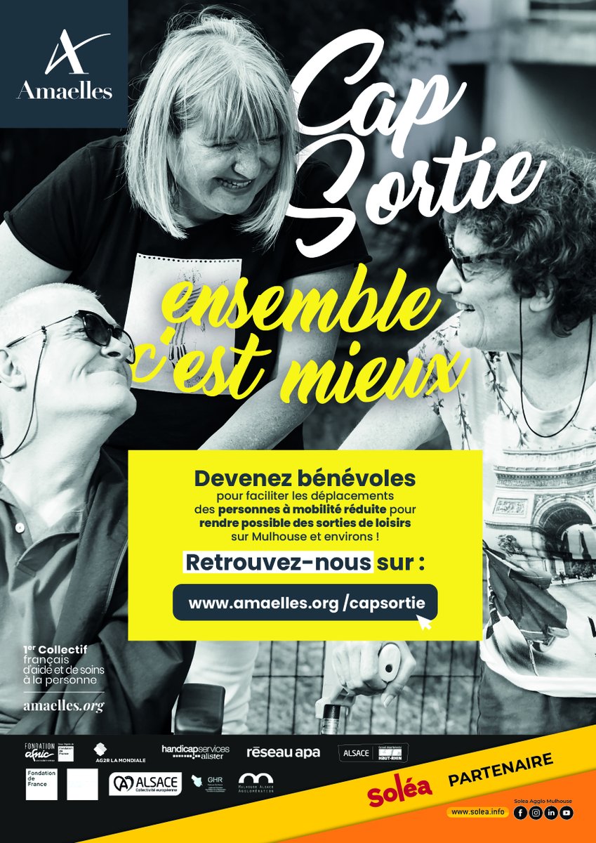 Amaelles68's tweet photo. #Amaelles Haut-Rhin vient de développer la plateforme Cap Sortie : https://t.co/aZ9vMTUyAm
Elle permet de mettre en relation les personnes en situation de #handicap avec des #bénévoles qui souhaitent accompagner les personnes à mobilité réduite lors des sorties.  
@MulhouseAgglo https://t.co/ax1foOSCjs