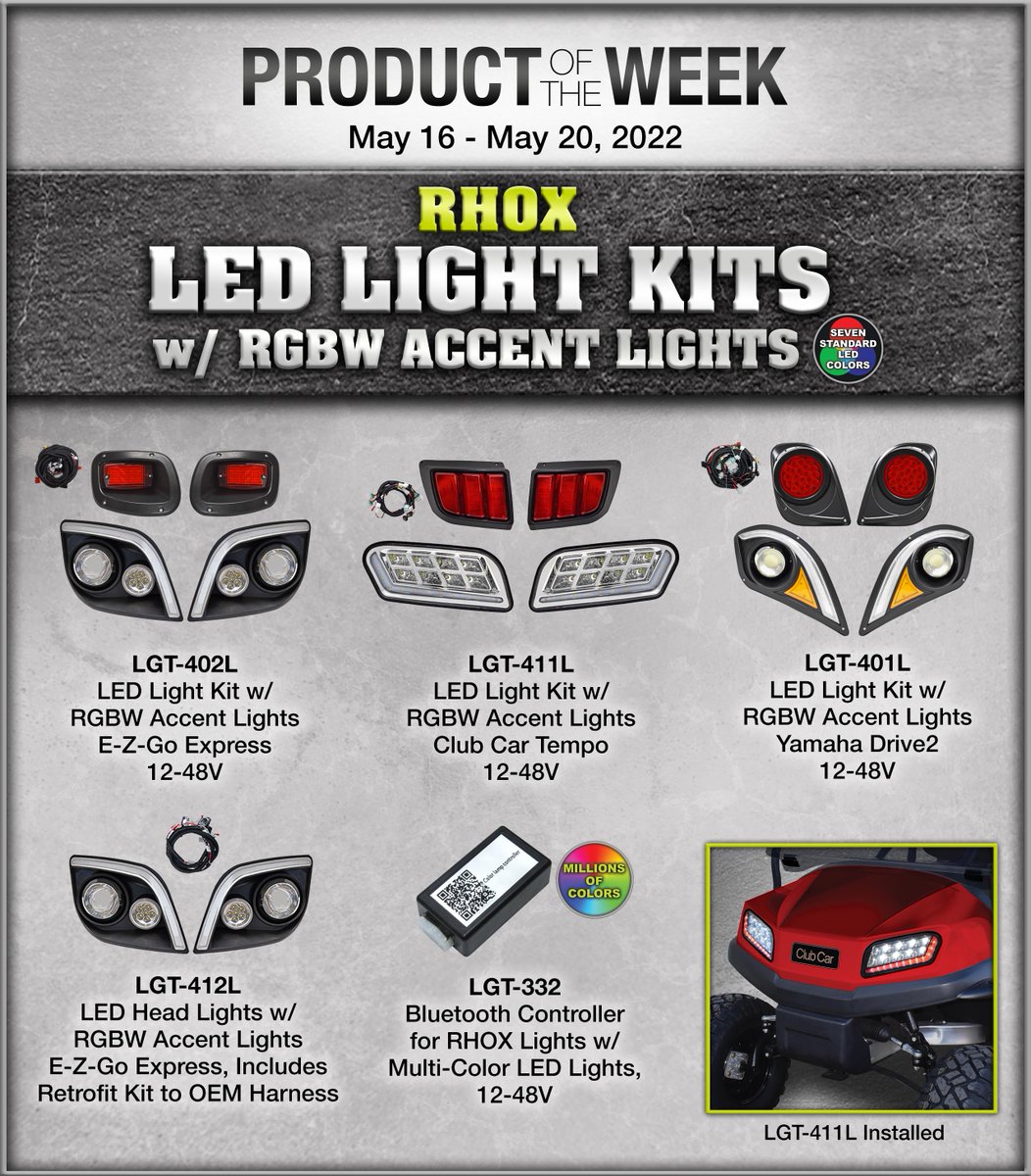 Red Hawk Product of the Week 5.16.22-5.20.22. Check out our RHOX LED Light Kits w/RGBW Accent Lights! Please contact your Red Hawk dealer for pricing and availability.
