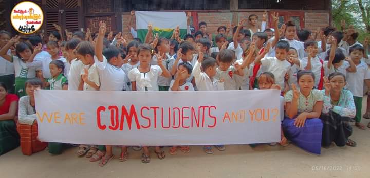 Teachers and students in Depayin Township led the Protest Movement to boycott the Military's Education System by carrying the banner "We are CDM students. And You?".

#WarCrimesOfJunta
#2022May16Coup
#WhatsHappeningInMyanmar