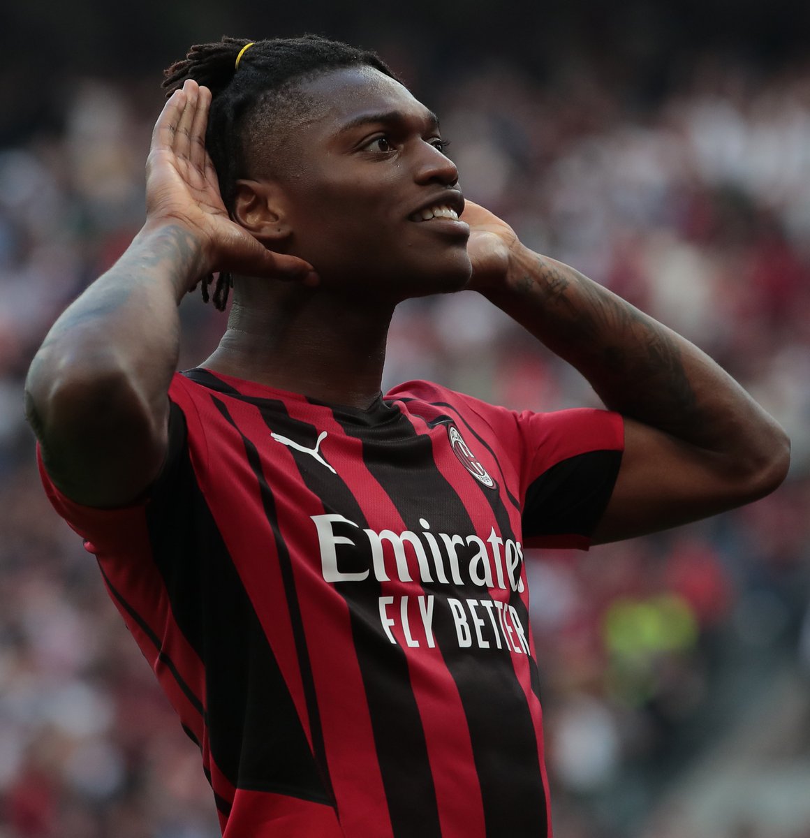 ChampionsLeague's tweet photo. One to watch in the #UCL next season?

🇵🇹 Rafael Leão has 14 goals &amp; 9 assists in 2021/22 🪄 https://t.co/1sOVq7ariw