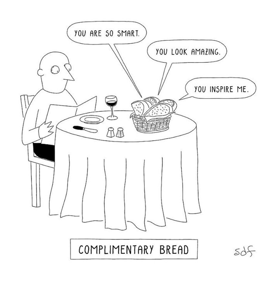 ComedyCures's tweet image. This just made us all laugh.  

#foodhumor #breadhumor #newyorkercartoons #comedycures #nonprofitorganization @newyorkercartoons @sarannelive