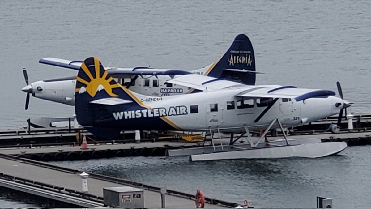 veryboeing's tweet photo. Harbour Air #DHC3T Otter #CGEND in Whistler Air livery at Vancouver Harbour https://t.co/7b1t0UfLKs