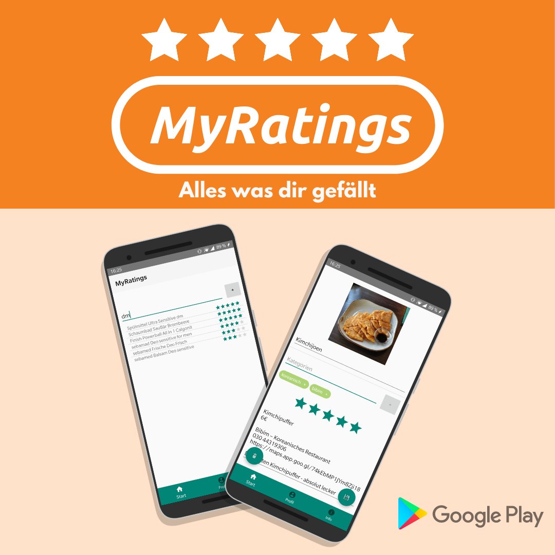MyRatingsApp's tweet photo. Probierst du auch gerne neue Dinge aus? Du verlierst aber langsam den Überblick und weißt nicht mehr wie dir was gefallen hat?

Dann installiere dir #MyRatings. Damit hast du wieder den Durchblick!

#neuesprobieren #meinefavoriten https://t.co/tM4iWpsz2H