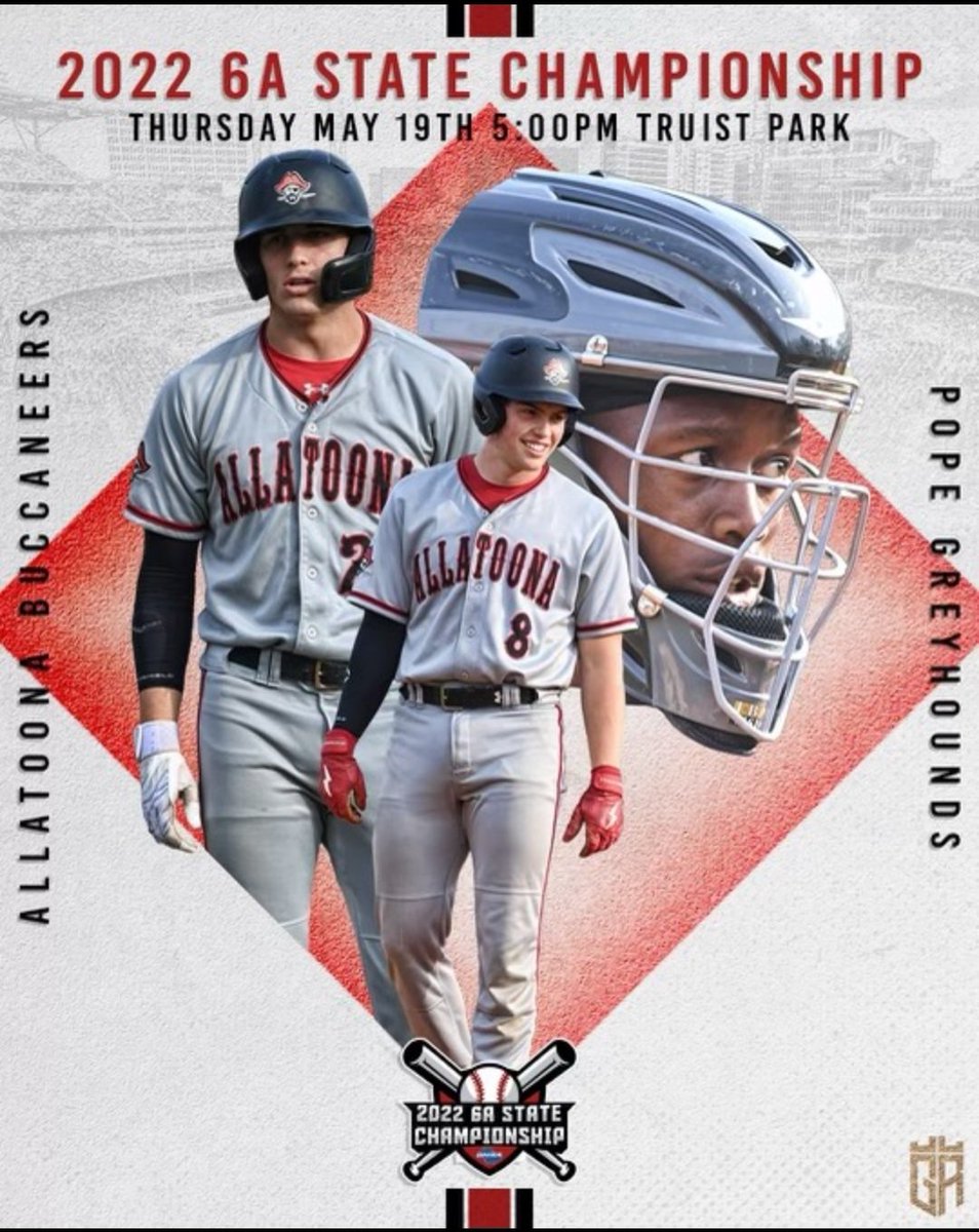 toona_athletics's tweet photo. State Championship for Baseball on Thursday, May 19th, at 5 PM! #GoBucs #AnchoredInExcellence #BucNation @cobbschools @cobb_sports https://t.co/BrJr2JrfsX