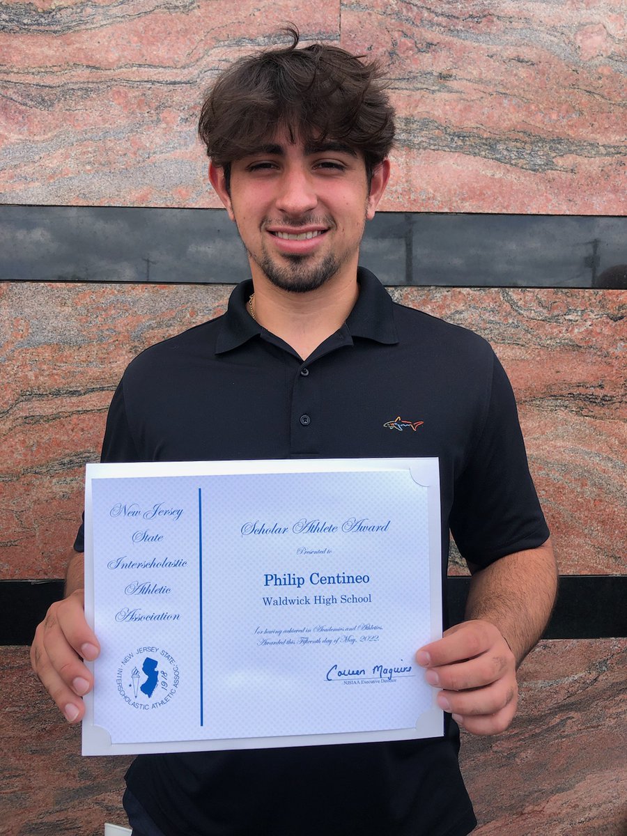 Congratulations to Phil Centineo on receiving the NJSIAA Scholar Athlete Award presented at the NJSIAA luncheon yesterday! #Proud #OwnitWHS #WarriorNation