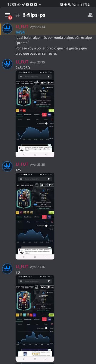 JJFUT3's tweet photo. PROFIT 🤑

Buenos flips ayer de los TOTS de la Bundesliga, mucho más en el VIP 🤝

✅️ Davies 245 a 275
✅️ Diaby 125 a 145
✅️ Muller 70 a 84

⚠️ Si veo ♥️ o 🔄 abro plazas para el VIP ⚠️

#FIFA22 #TOTSBUNDESLIGA #TRADEOFIFA https://t.co/UoThvnx1Bf