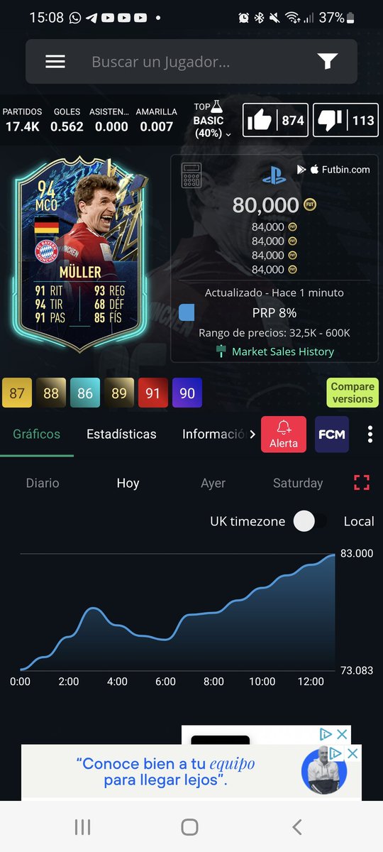JJFUT3's tweet photo. PROFIT 🤑

Buenos flips ayer de los TOTS de la Bundesliga, mucho más en el VIP 🤝

✅️ Davies 245 a 275
✅️ Diaby 125 a 145
✅️ Muller 70 a 84

⚠️ Si veo ♥️ o 🔄 abro plazas para el VIP ⚠️

#FIFA22 #TOTSBUNDESLIGA #TRADEOFIFA https://t.co/UoThvnx1Bf