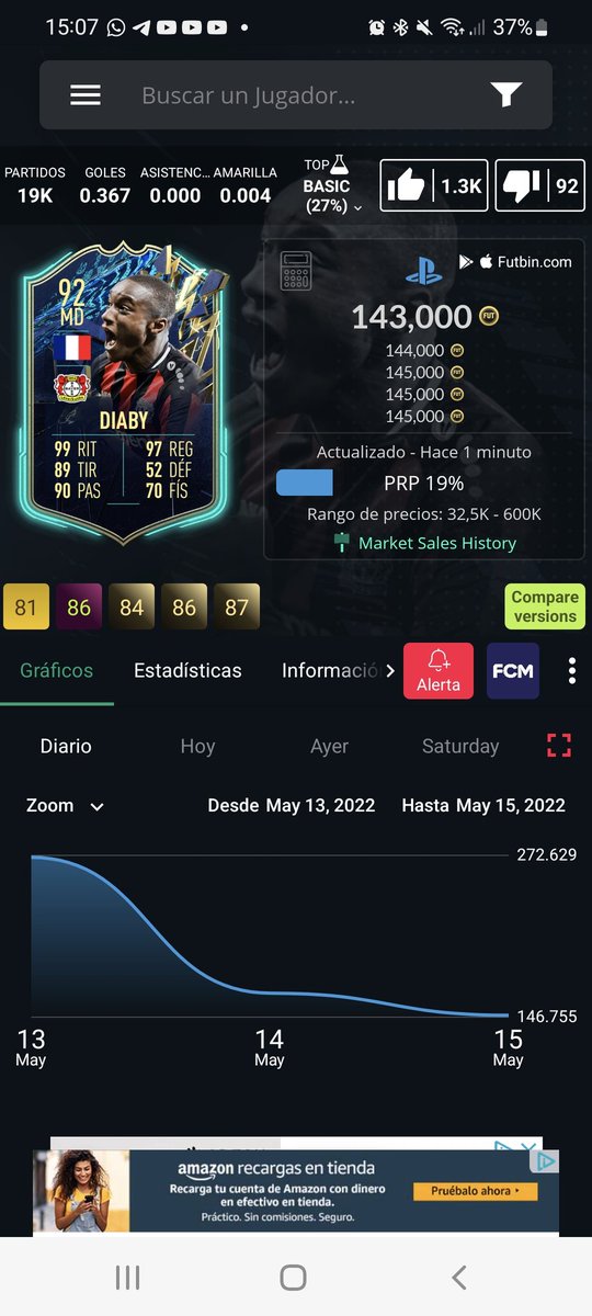 JJFUT3's tweet photo. PROFIT 🤑

Buenos flips ayer de los TOTS de la Bundesliga, mucho más en el VIP 🤝

✅️ Davies 245 a 275
✅️ Diaby 125 a 145
✅️ Muller 70 a 84

⚠️ Si veo ♥️ o 🔄 abro plazas para el VIP ⚠️

#FIFA22 #TOTSBUNDESLIGA #TRADEOFIFA https://t.co/UoThvnx1Bf