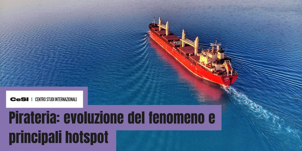 CentroStudiInt's tweet photo. Nel 2021 sono stati registrati 132 eventi di #pirateriamarittima a livello globale. 
Quali sono i #trend recenti e i principali #hotspot del fenomeno? 

👉 Leggi la nostra analisi: https://t.co/gwuVHVurRo https://t.co/EDjL2n0ZXa