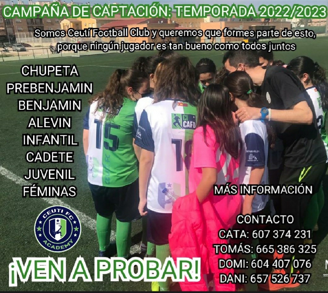 ceutifc's tweet photo. ¿ Quieres formar parte de nuestro club ? 
ℹ Pide información en cualquiera de nuestros teléfonos ☎ 

Seguimos 💪 💚 https://t.co/qtTxkWP10t