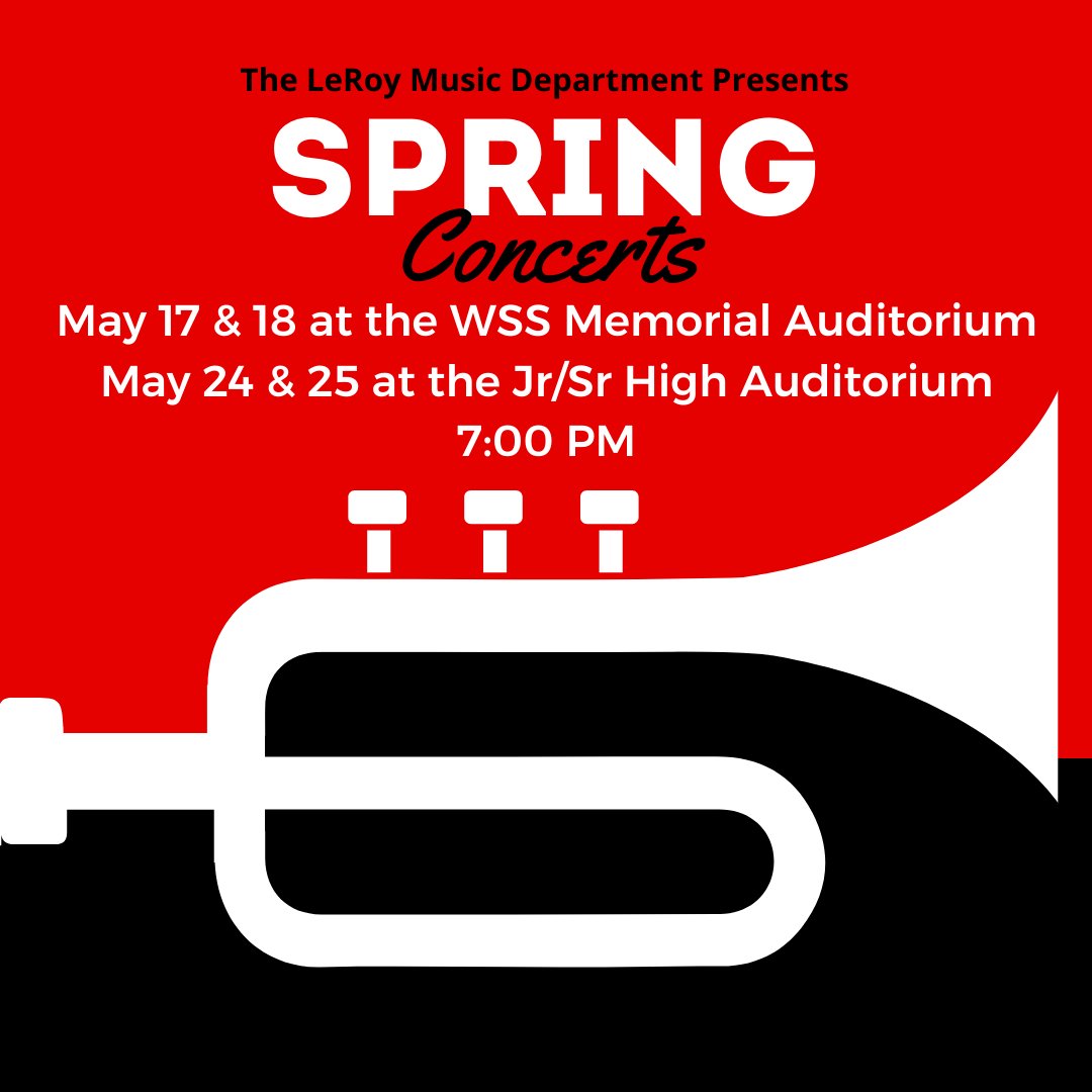 LRKnightsMusic's tweet photo. Presenting...the first concert of our spring series on this Tuesday, 5/17 at 7pm, featuring the 5th/6th Grade Band and the 6th Grade Chorus. Can't join us in person? Watch from home via livestream:
https://t.co/NMFeXzC3n6
#SpringConcerts #WeRLR @LeRoyWSS https://t.co/J8USygkLKS