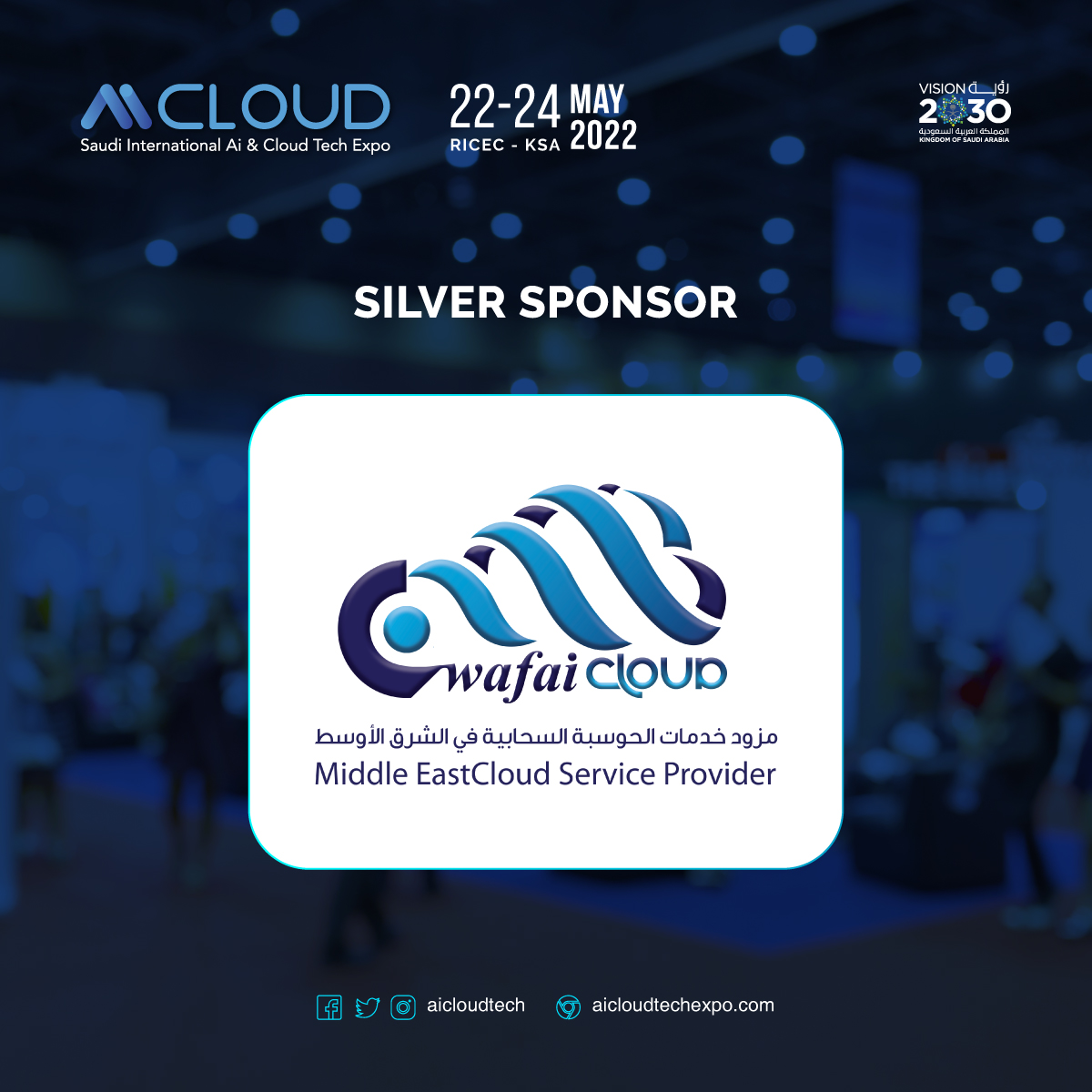 aicloudtech's tweet photo. A warm welcome to our silver sponsor @CloudWafai for joining us on the journey to clouds. 
#AiCloudExpo2022 will bring thousands of cloud innovators, technologists, and business leaders under one-roof to shape the future and deliver successful digital transformation. https://t.co/zfxEQpJYgq