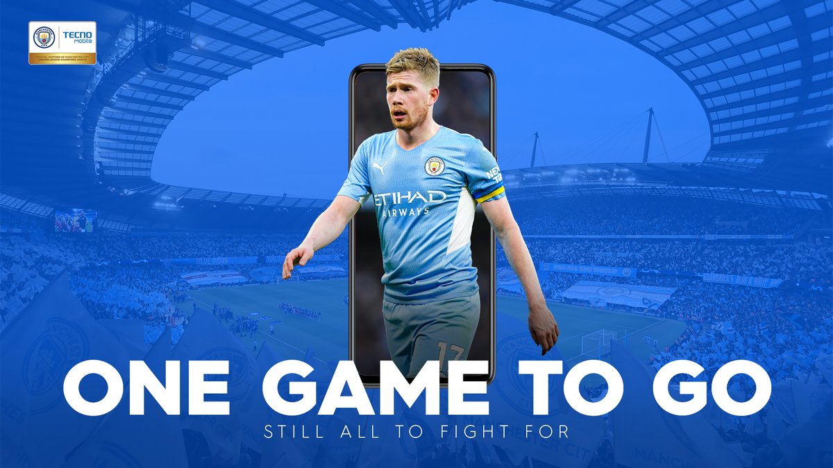 TECNOMobileRW's tweet photo. Still got an eye on the Premier League trophy. Still all to fight for.
Support our team @mancity using the hashtag #OneGameToGo
#TECNO https://t.co/pdDxF8qcBY
