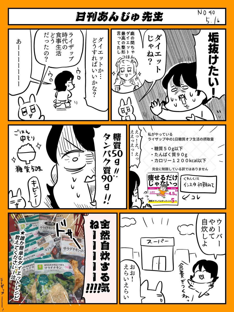 ライザップ時代の食事制限。
痩せたい方はご参考に………っ!

#日刊あんじゅ先生 