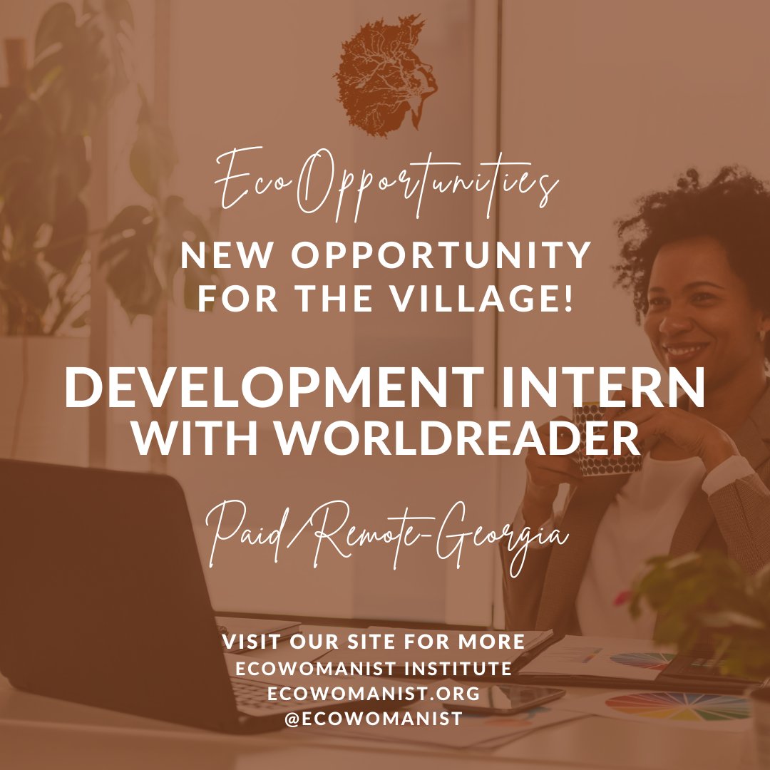 ecowomanist's tweet image. Happy Monday, Village!

We have a new #EcoOpportunity on the EWI website. Worldreader is looking for a development intern. More details can be found at ecowomanist.org/eco-opportunit….

#ecowomanist #feedthevillage #standingontheirshoulders