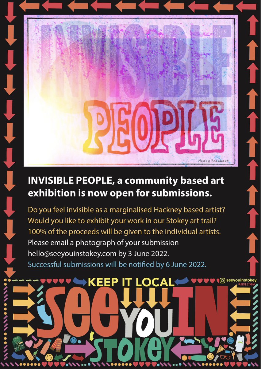 kate_revere's tweet photo. We see YOU in Stokey! There is still time to submit your artwork if you feel invisible and live or work in Hackney Your art will be in the shop windows in stokey as a beautiful art trail from the 2-10th July. #invisiblepeoplen16 #seeyouinstokey #stokey #hackneyartist #hackneyart https://t.co/5tZL7a71uO