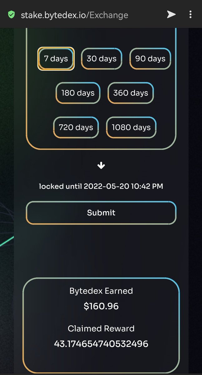 I have earned this about 1 month with #Bext Staking. It comes from real profit of Byte Exchange. Real value, not promises. 

exchange.bytedex.io/signup?ref=f0f…

#BTC #Bytedex #Bext #ETH #Staking #passiveincome #crypto #AVAX #cryptocurrecy #BNB #bsc #CryptocurrencyNews #Binance #paribu