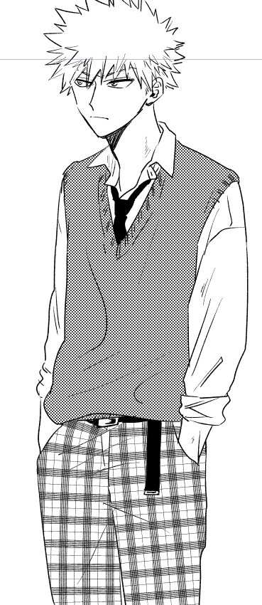 少女漫画に出てくるような学生服を着た💥ちゃん 