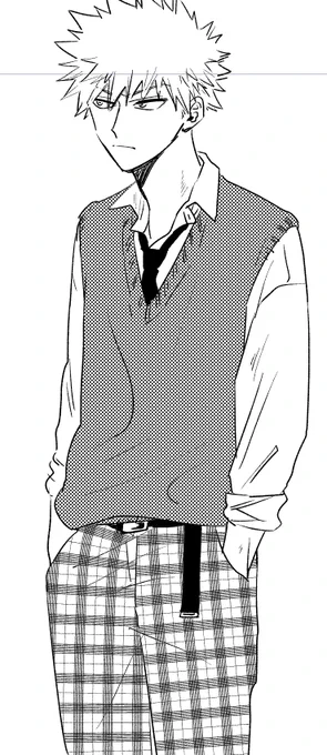 少女漫画に出てくるような学生服を着た💥ちゃん 
