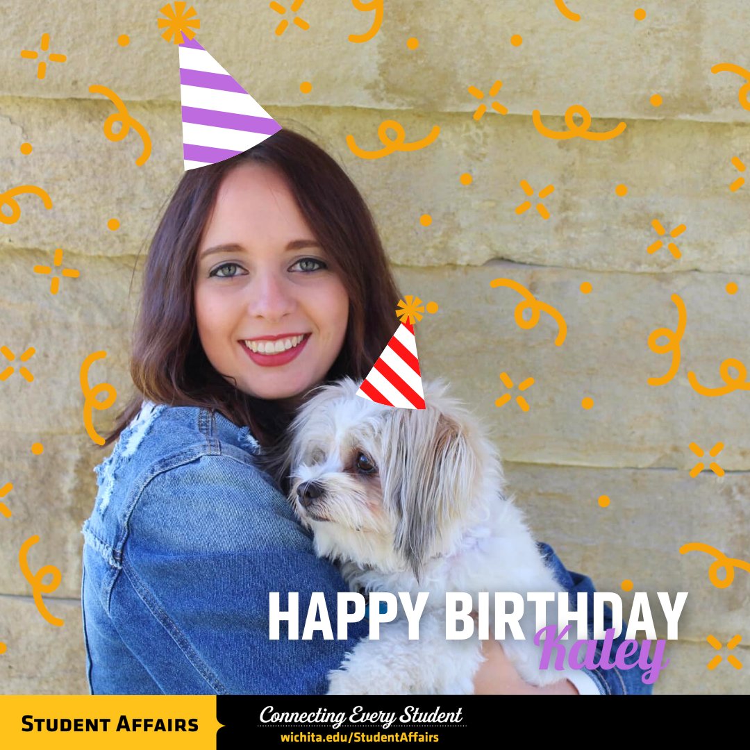 WichitaStateSA's tweet photo. Happy Birthday Kaley!

Kaley is one half of the Mighty Marketers of Student Affairs, she loves crafts, chocolate and the Kansas City Royals.

We hope your day is as wonderful as you!💜 https://t.co/IBoZvQzkqZ