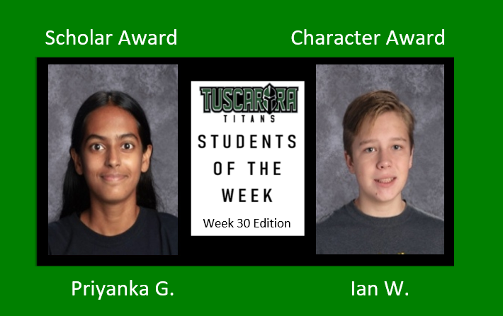 Titans_week's tweet photo. Congratulations to our Students of the Week for week 30! 

🌟 “Priyanka puts 100% effort into her studies and it shows!”

🌟 “Ian is a valuable member of the media center team. He helps to provide support to both staff &amp; students.” 

Way to go, Titans! 🎉 https://t.co/bhGDL5KwW3