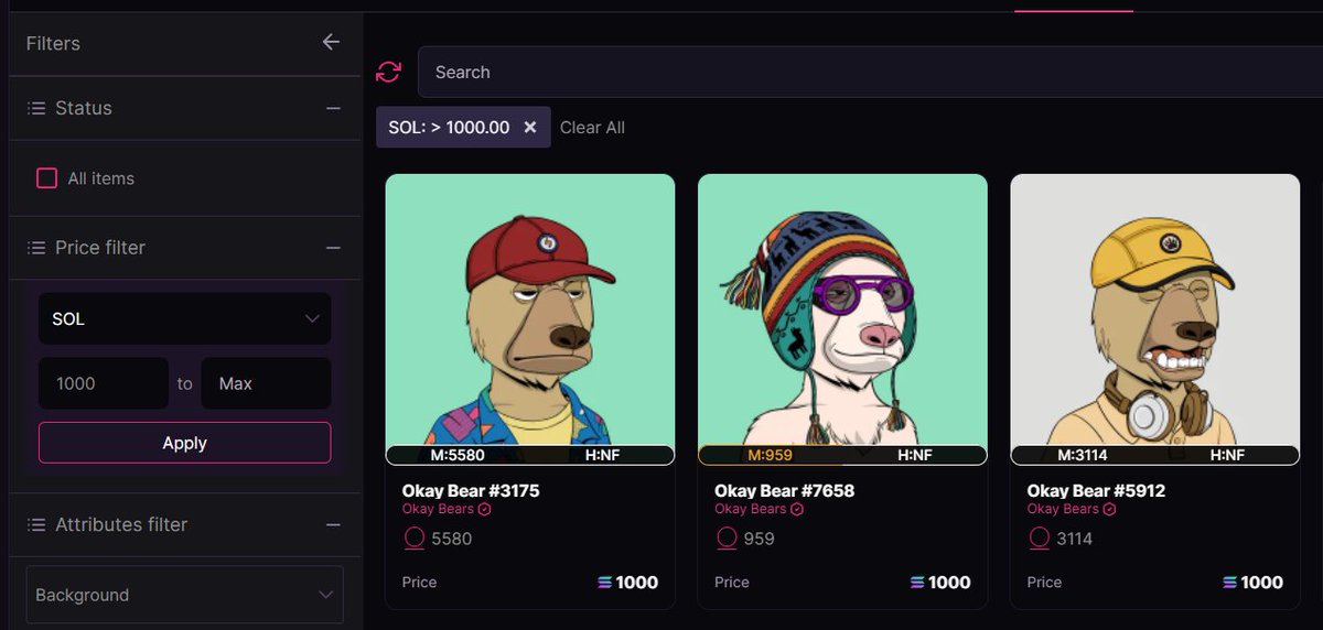 MarkOnChain's tweet image. What people should really be listing their @okaybears at: