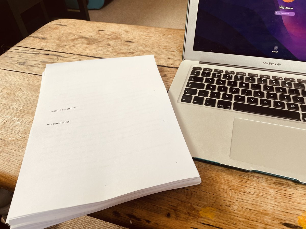 will_carver's tweet photo. Halfway there. But it needs some love and a red pen. #SuicideThursday #editasyougo https://t.co/b5aewSM4kN