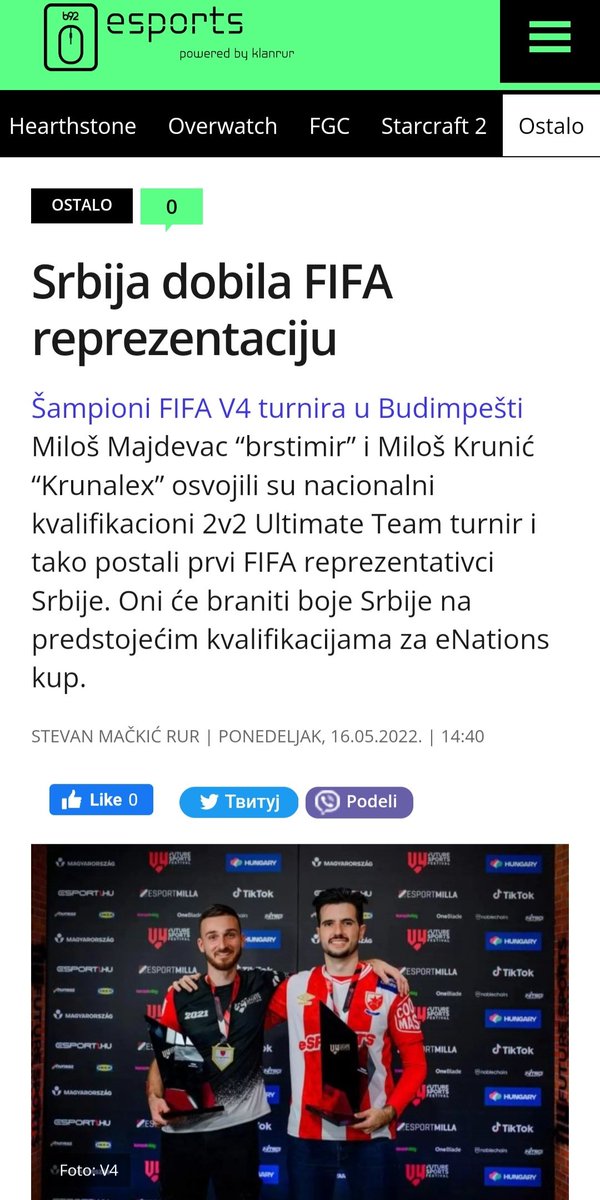 stevanmackic's tweet photo. Velika vest za domaću FIFA eSports scenu 🎮 https://t.co/3ZJ9rD7t7Z

#FIFA22 #FUT #eSports #Balkan #Serbia #eNations #eNationsCup #FGS https://t.co/BYu71ZCpwQ