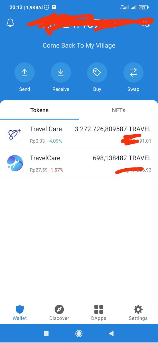 ChusnadiA's tweet photo. @TravelCareToken Please help me I bought this travel care a long time ago and I hold it but when I want to withdraw why can't it and why do I have 3,272 726 travel care coins and why are there 2 travel https://t.co/WwtzKEnnHw