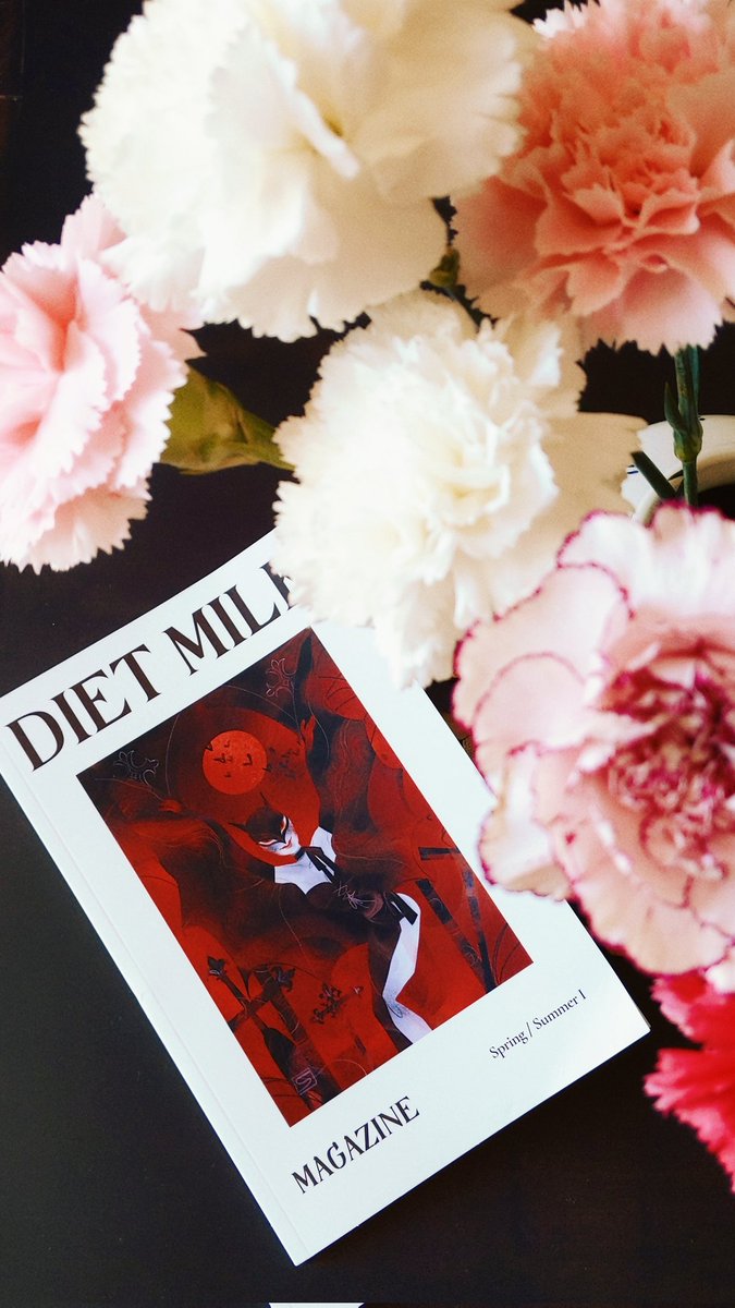 feytouchd's tweet photo. this windy morning brought the first edition of @dietmilkmag to my doorstep, and it is even more wonderful in person 🖤🌹 you can read my poem 'twilight sleep' within its pages, or on their website's 'from the vault' selection! https://t.co/WxfVDnhF2m