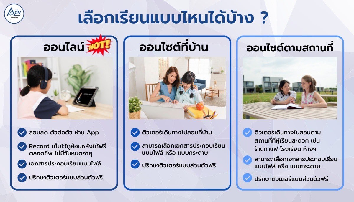 advancersth's tweet photo. Advancers #รับสอนพิเศษ ทุกวิชา ทุกระดับชั้น✨
🔹บริการคลาสเรียนพิเศษเฉพาะรายบุคคล ออนไลน์ และ ออนไซต์
🔹คณิต วิทย์ ฟิสิกส์ เคมี ชีวะ สังคม ไทย อังกฤษ จีน เกาหลี ฯลฯ
🔹ติวเตอร์คุณภาพจากสถาบันชั้นนำ
🔹สมัครเรียน Line @advancers

#เรียนพิเศษ #dek66 #dek67 #dek68 #กวดวิชา #ติวสอบ https://t.co/97cKbUs8SI